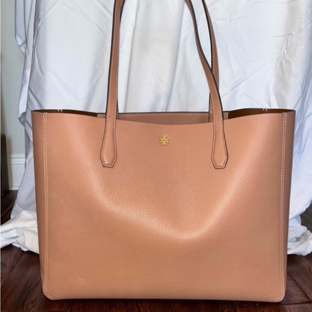 Tory Burch NWOT Blake Leather Tote and Wristlet -Color Pink Moon - Picture 4 of 7